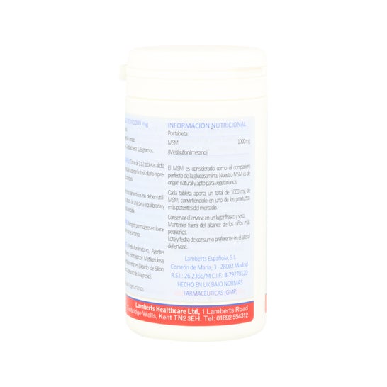 Lamberts MSM 1000 mg 120 comprimés