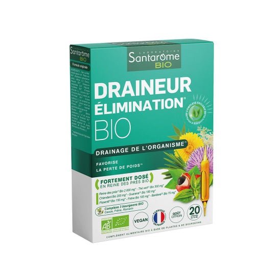 Santarome Draineur Élimination Bio 20x10ml