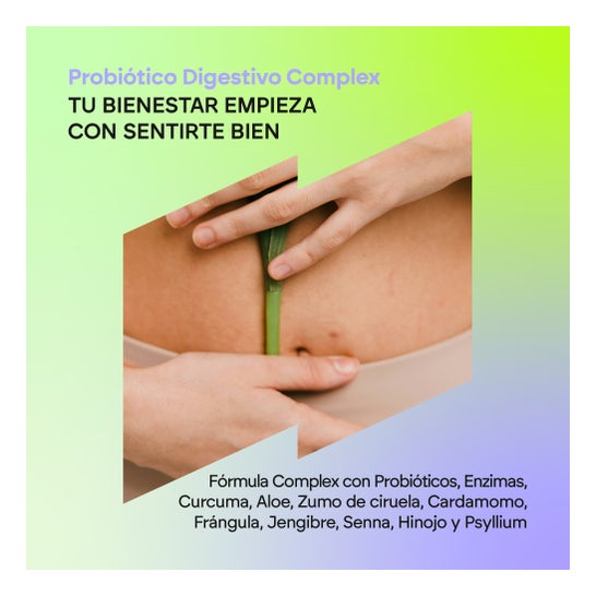 Nutralie Probiótico Digestivo Complex  Cúrcuma + Enzimas 60caps