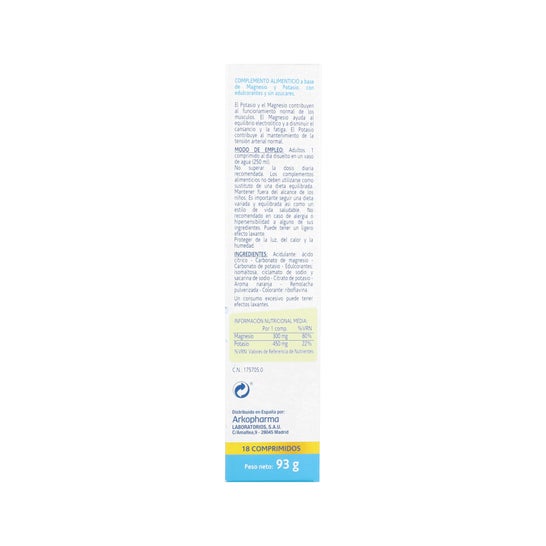 Arkovital magnésium+potassium 18comp
