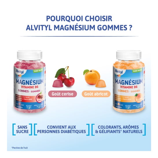 Alvityl Magnésium Vitamine B6 Cerise 45 Gommes