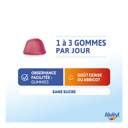 Alvityl Magnésium Vitamine B6 Cerise 45 Gommes