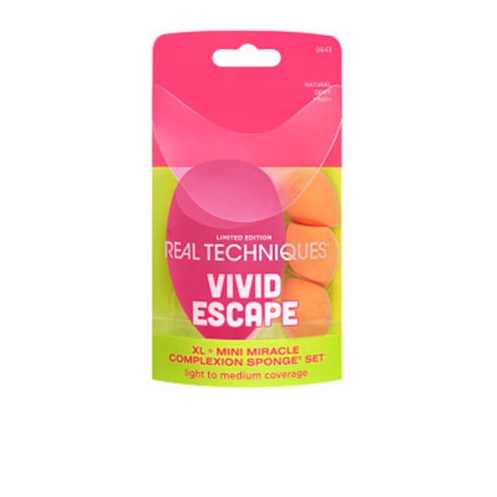 Real Techniques Vivid Escape Complexion Set d'Éponges 4 Unités