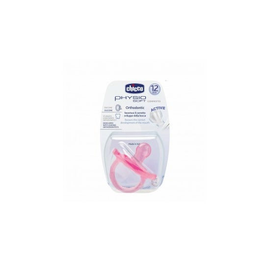 Chicco™ sucette anatomique en silicone physio soft +12 Mois 1ud rose rose