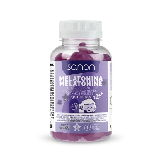 Sanon Mélatonine 1 mg 60 gummies
