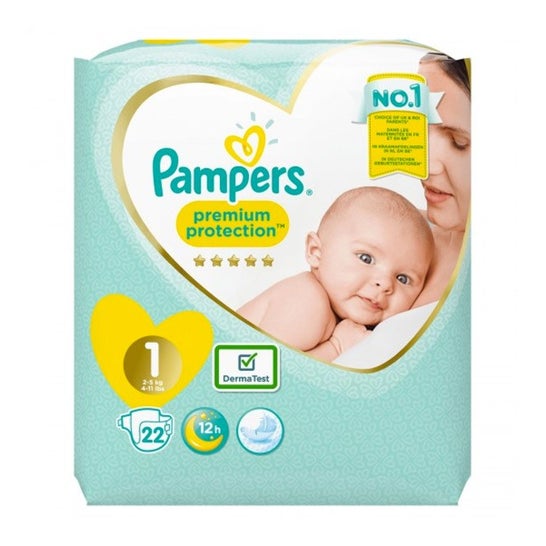 Pampers Premium Protection T1 22 Couches