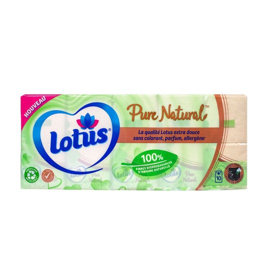 Lotus Mouch Lingettes Pure Natural 10uts