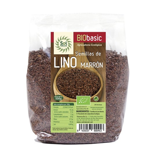 Graine de lin brune Solnatural Bio 500 g