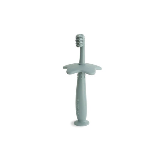 Mushie Brosse d'apprentissage Silicone Vert Étoile 1ut