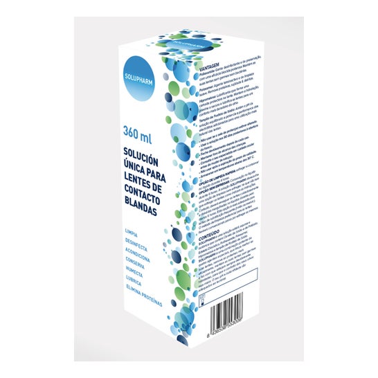 Solupharm solution unique pour lentilles de contact souples 360ml
