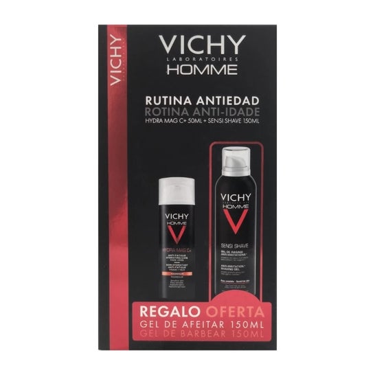 Vichy Homme Pack Hydra Mag C+ Traitement + Sensi Gel de Rasage