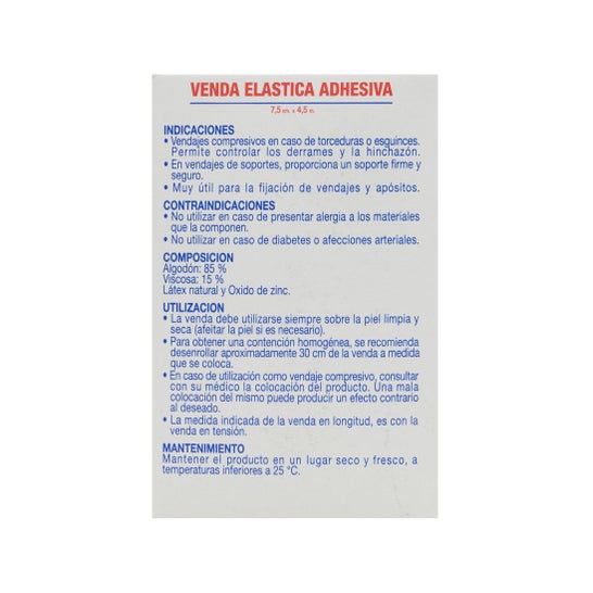 Farmalastic elastic adhesive bandage 7,5cmx4,5m 1ud