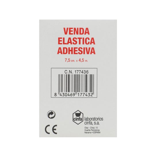 Farmalastic elastic adhesive bandage 7,5cmx4,5m 1ud