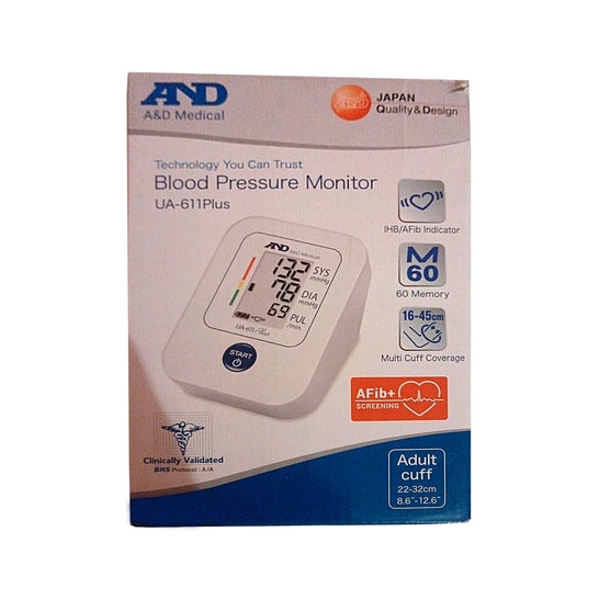 A&D Medical UA-611Plus Blood Pressure Monitor 1ut