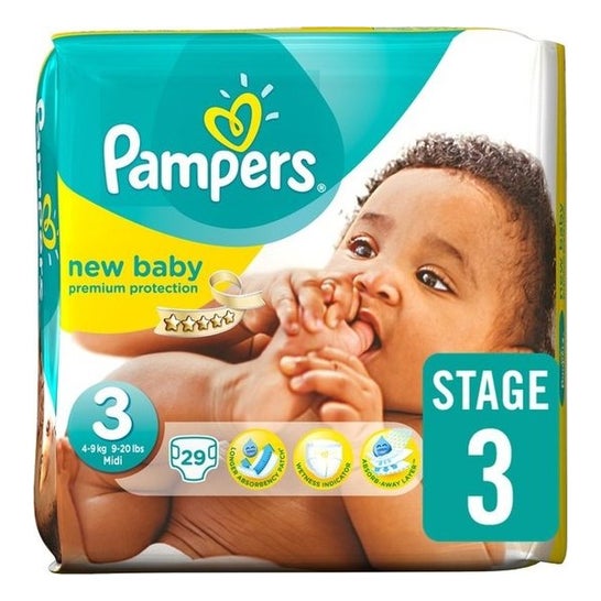 Pampers Premium Protection Couches Bébé Taille 3 6-10kg 114uts