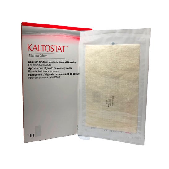 Kaltostat Pansements Alginate Calcium et Sodium 15x25cm 10uts