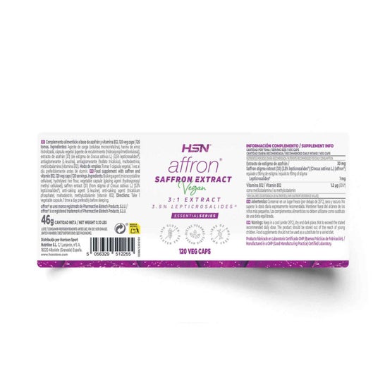 HSN Extracto de Azafrán Affron® 3:1 120vcaps