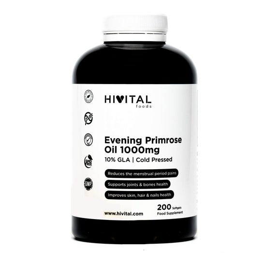 Hivital Foods Huile d'Onagre 1000 mg 200 capsules