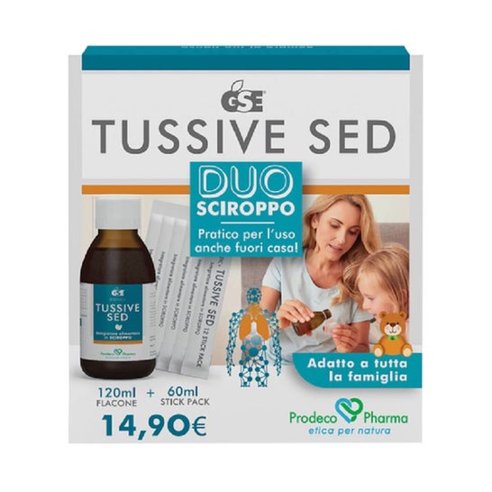Gse Tussive Sed Duo Sirop Toux Sèche 120ml + 6 Stick Pack