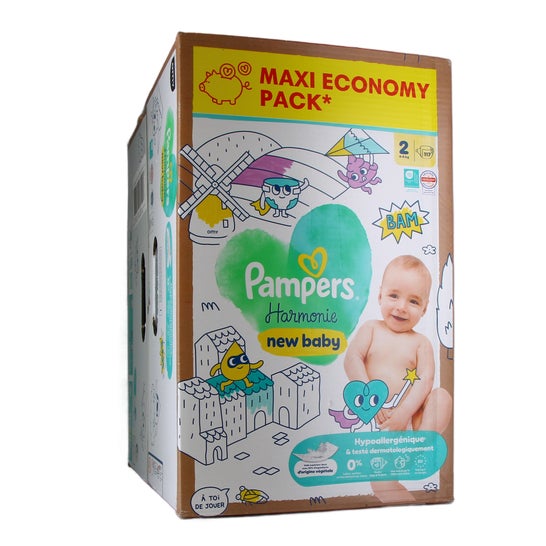 Pampers Harmonie New Baby Pañales Talla 2 4-8 kg 117 uds