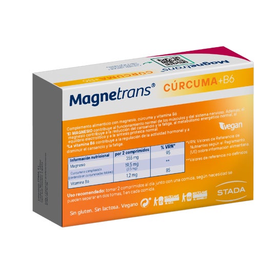 Magnetrans Curcuma vit B6 + 355 mg Magnésium 60 gélules