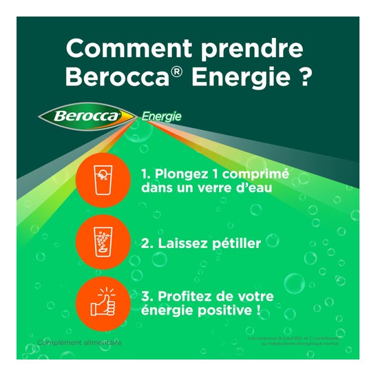 Berocca Energie Effervescent Goût Orange Sans Sucres 60comp