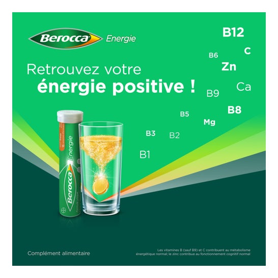 Berocca Energie Effervescent Goût Orange Sans Sucres 60comp