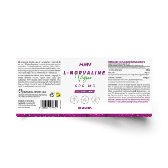 HSN L-Norvalina 400mg 120vcaps