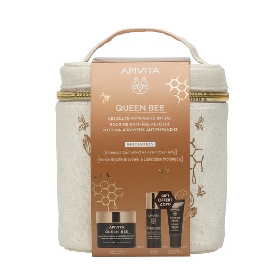Apivita Queen Bee Crème Anti-Âge Riche 50ml + Sérum 10ml + Crème Yeux 5ml