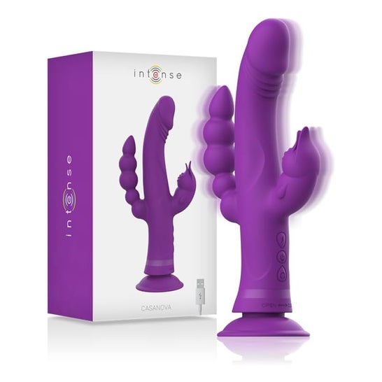 Intense Casanova Vibrateur Rabbit Triple Moteur Violet 1 Unité