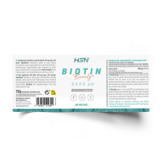 HSN Biotina 5000mcg 240vcaps