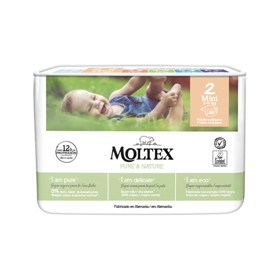 Moltex Pure & Nature Fraldas Tamanho 2 3-6kg 36 Unidades