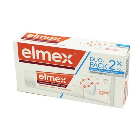 Elmex Dentifrice Anticaries Professionnel 75ml lot de 2