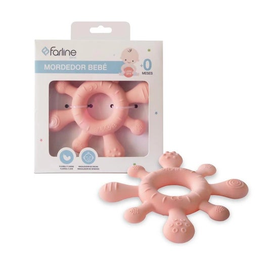 Farline Anneau de dentition bébé rose 0 mois 1 ud