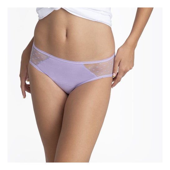 Platanomelón Kiwitas Classic Plumeti Culotte Menstruel Lilas 1ut