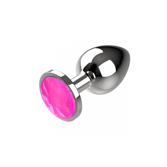 Coquette Anal Plug Metal Anal Plug Size M Crystal Pink 3,5x8cm 1pc