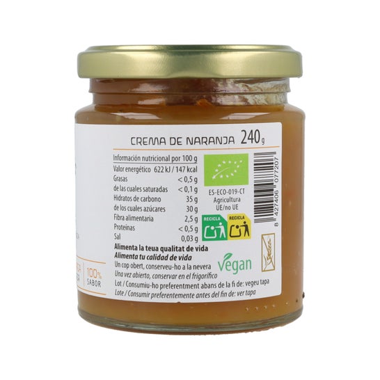 Confiture biologique d'orange amère Cal Valls sans gluten 240 g