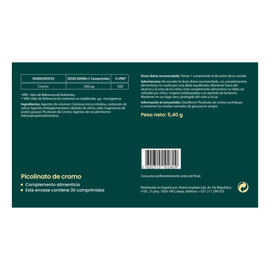 DocMorris Picolinate De chrome 30 Comprimés