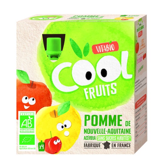 BabyBio Pack Cool Fruits Apple 4x90g