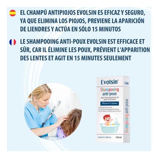 Evolsin Shampooing Anti-poux 120ml + Peine
