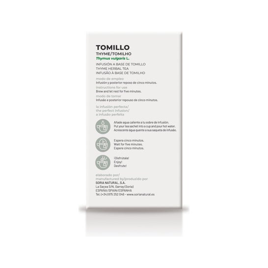 Soria Natural Thyme Infusion 20 filtres