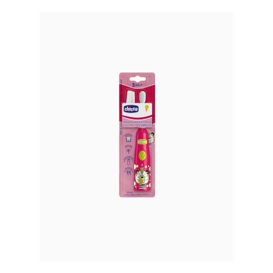 Chicco Brosse Dents Électrique Rose Panda +3 Ans 1ut