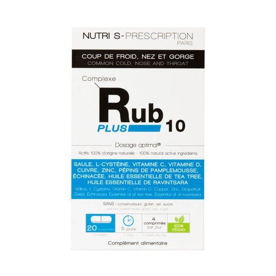 Nutriprescription Rub-10 Plus Coup De Froid Nez Gorge 20comp