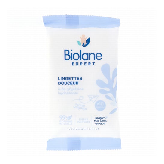 Biolane Expert Lingettes Douceur Non Parfumées 10 unités
