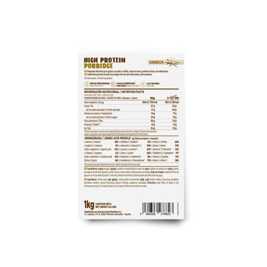 HSN Gachas de Avena Proteicas Vainilla 1kg