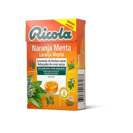 Ricola bonbons sans sucre à la menthe et à l'orange 50g