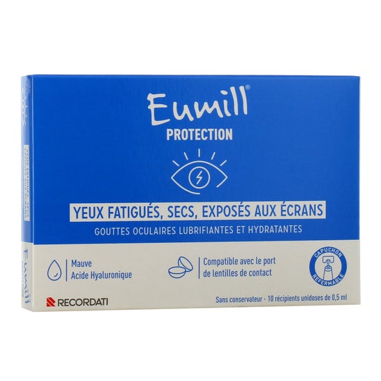 Eumill Protection Yeux Fatigués Secs Exposés aux Écrans 10x0.5 ml