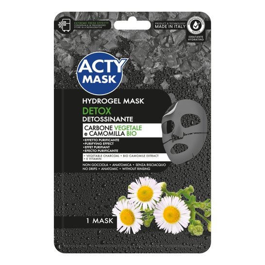 Masque Acty Masque hydrogel détoxifiant Masque au charbon végétal