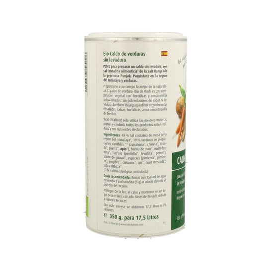 Raab Vitalfood Bouillon de légumes bio sans levure pot de 350g