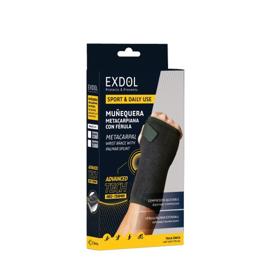 Exdol Metacarpal Poignet Néoprène Splint gauche 1 pc